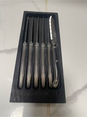 Laguiole Heritage Stainless Steel Table Knives Inox Set of 6 Used